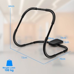 Kannettava musta AB-treenaaja pehmustetulla pääntuella