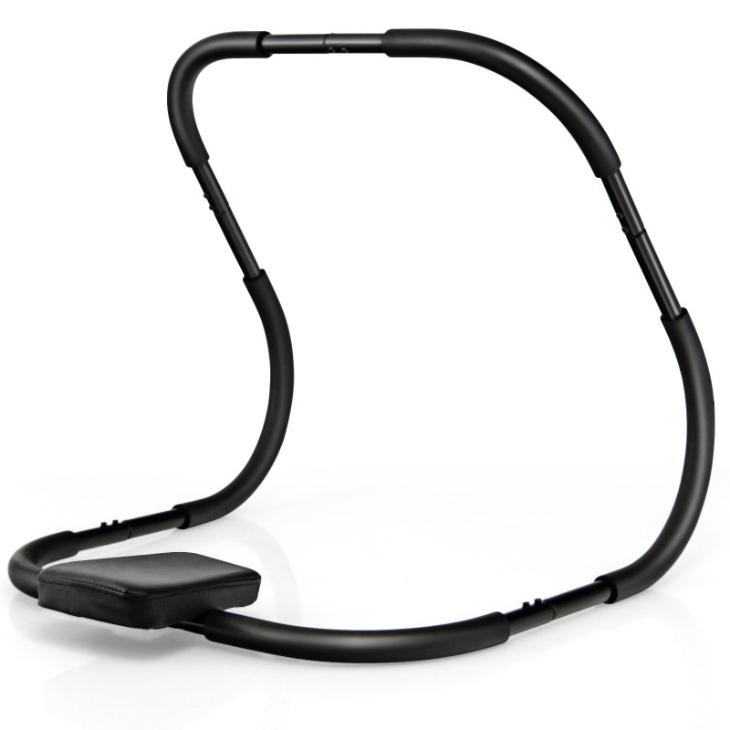 Kannettava musta AB-treenaaja pehmustetulla pääntuella