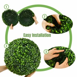 Keinotekoinen vihreä buksipallo UV-suojattu sisä- ja ulkokäyttöön Keinotekoinen vihreä buksipallo UV-suojattu sisä- ja ulkokäyttöön