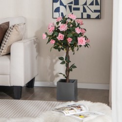 Vaaleanpunainen tekoruusupuu aidolla puuvarrella 93 cm