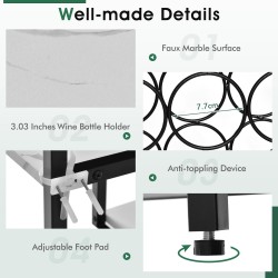 Viinikaappi valkoinen 18 pullolle ja 8 lasille