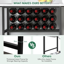 Viinikaappi valkoinen 18 pullolle ja 8 lasille