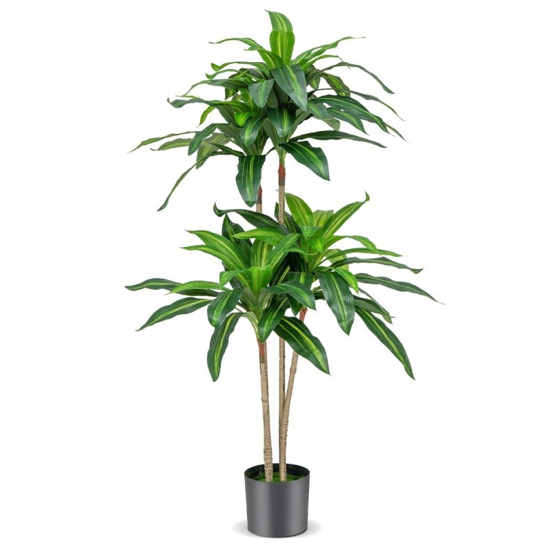 140 cm korkea tekodracaena vihreä 92 lehteä ruukussa