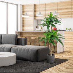 140 cm korkea tekodracaena vihreä 92 lehteä ruukussa