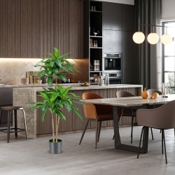 140 cm korkea tekodracaena vihreä 92 lehteä ruukussa