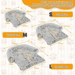 Pehmeä koiran sohvasuoja irrotettavalla pestävällä päällisellä - valkoinen