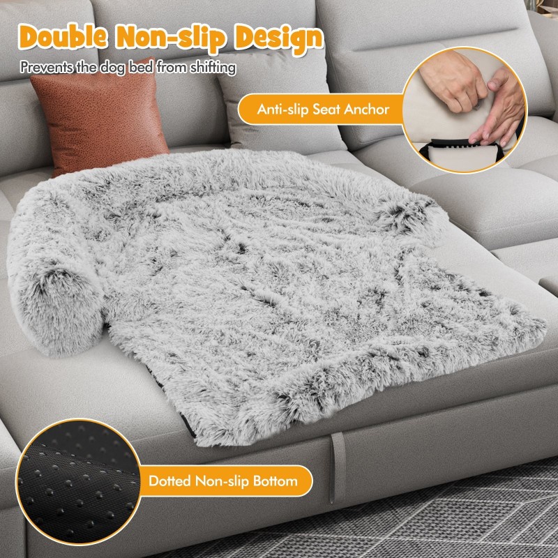 Pehmeä koiran sohvasuoja irrotettavalla pestävällä päällisellä - valkoinen