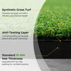 Golf-lyöntimatto 25 mm, 2 kumiteetä, 2 kohdistustikkua