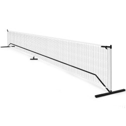 Kannettava pickleball-verkko metalliputkilla ja kuljetuslaukulla