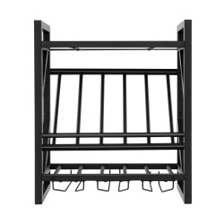 Seinään kiinnitettävä rustiikkinen viinikaappi tilaa säästäväksi säilytykseksi