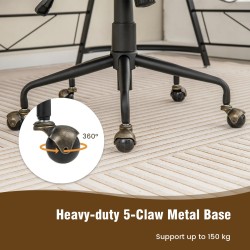 Säädettävä samettinen keinutuoli pehmustetulla istuimella - beige