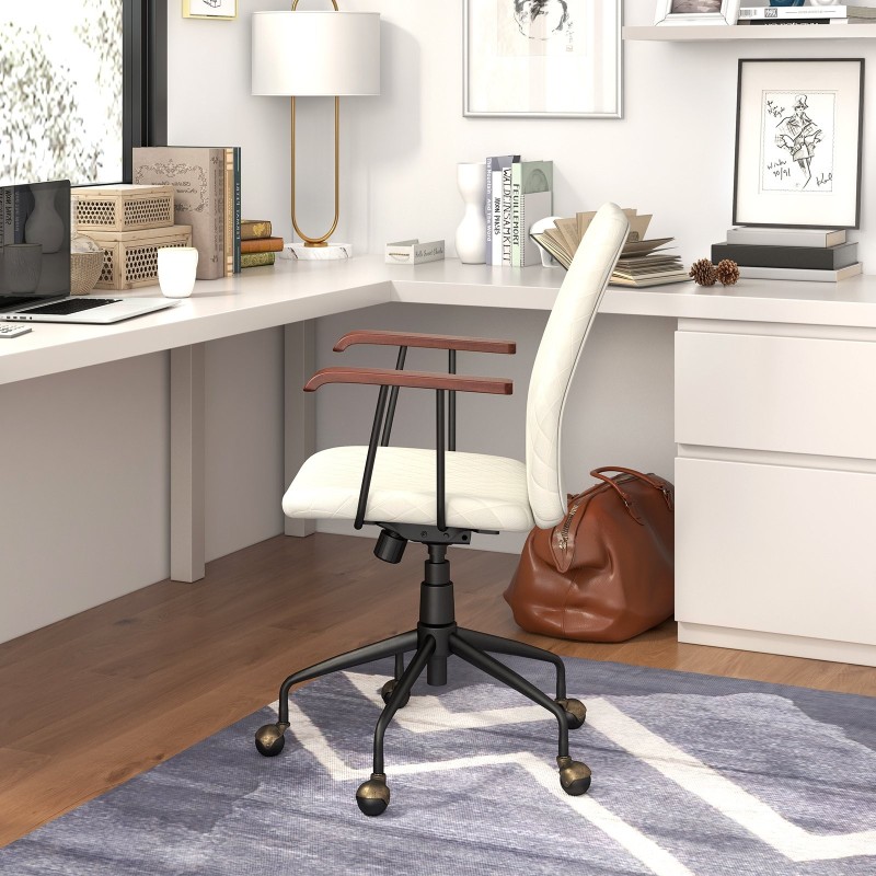 Säädettävä samettinen keinutuoli pehmustetulla istuimella - beige