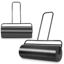 Teräsruohonrulla 48L U-kahvalla musta puutarhaan