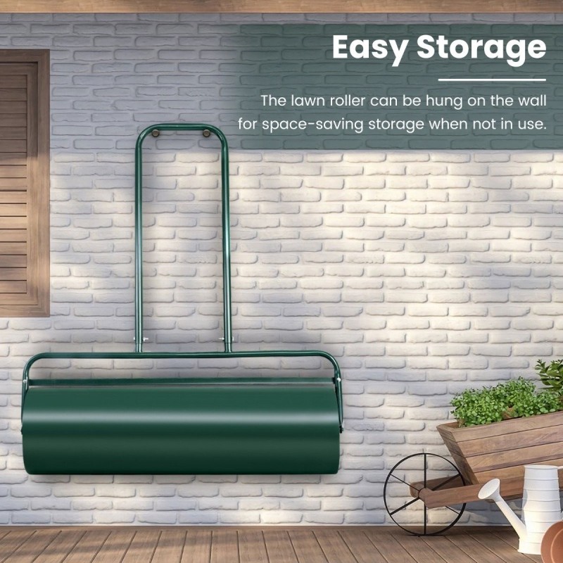 Teräsruohonrulla U-kahvalla, vihreä, 48L kapasiteetti