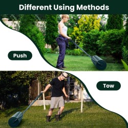 Teräsruohonrulla U-kahvalla, vihreä, 48L kapasiteetti