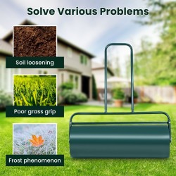 Teräsruohonrulla U-kahvalla, vihreä, 48L kapasiteetti