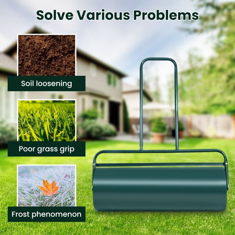 Teräsruohonrulla U-kahvalla, vihreä, 48L kapasiteetti