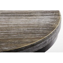 Teollinen säädettävä baarijakkara puuistuimella ja metallijalustalla