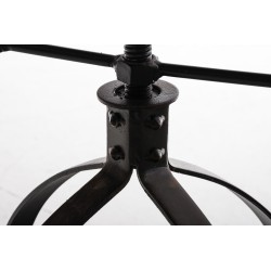 Teollinen säädettävä baarijakkara puuistuimella ja metallijalustalla