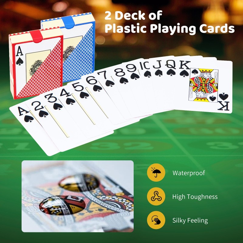 500 kappaleen pokerisetti 14g pelimerkeillä ja korttipakoilla