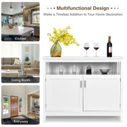 Moderni valkoinen säilytyskaappi säädettävällä hyllyllä ja ovilla