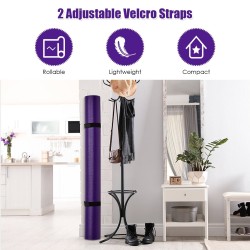 Liukumaton joogamatto säädettävillä tarranauhoilla, lila