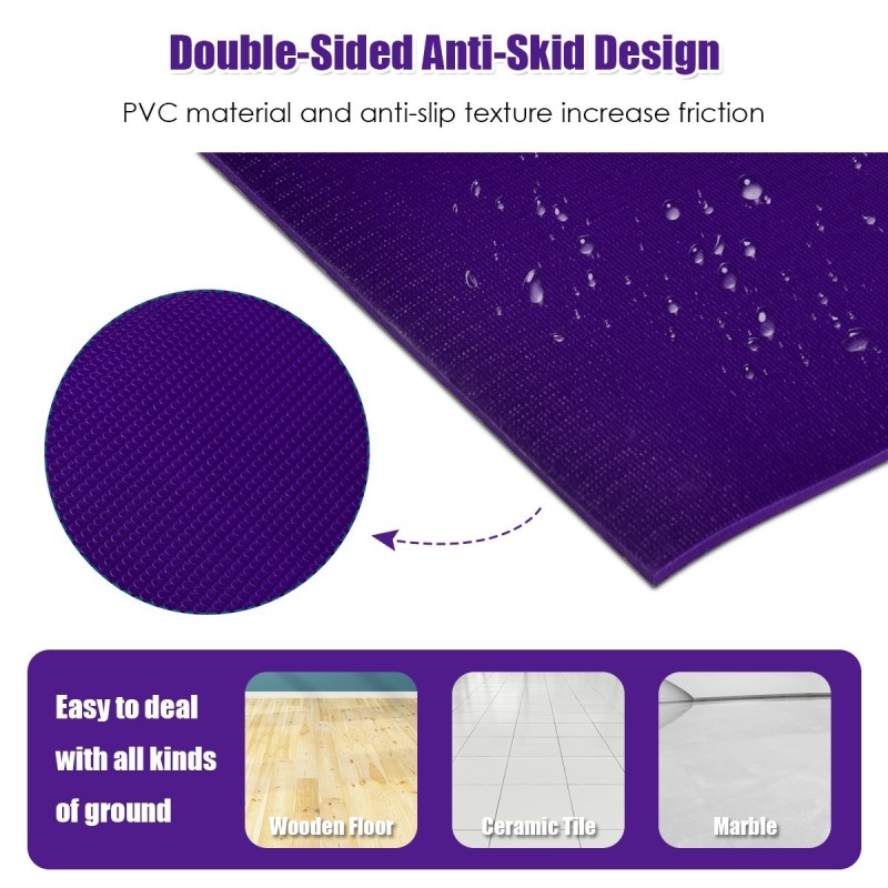 Liukumaton joogamatto säädettävillä tarranauhoilla, lila