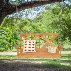 Kahden hengen säädettävä puinen keinutuoli ulkokäyttöön