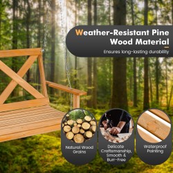 Kahden hengen säädettävä puinen keinutuoli ulkokäyttöön