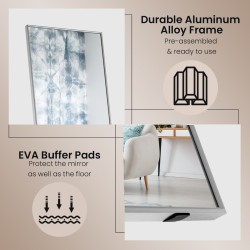 Hopeapeili koko kehon heijastuksella ja sirpaloitumattomalla lasilla