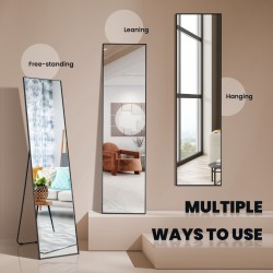 Kokopeili sirpaloitumattomalla lasilla ja alumiinikehyksellä musta