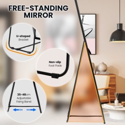 Kokopeili sirpaloitumattomalla lasilla ja alumiinikehyksellä musta