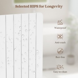 Liukumaton valkoinen kylpymatto HIPS-materiaalista 55x34 cm