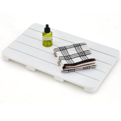 Liukumaton valkoinen kylpymatto HIPS-materiaalista 55x34 cm