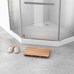 Liukumaton ruskea kylpymatto suihkuun, HIPS-materiaali 55x34 cm