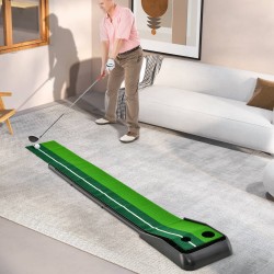 Golfharjoitusmatto 250 cm automaattinen pallonpalautus vihreä