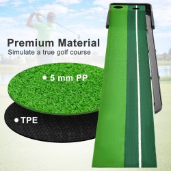 Golfharjoitusmatto 250 cm automaattinen pallonpalautus vihreä