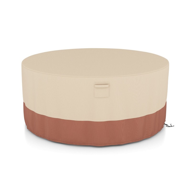 Pyöreä beige patiohuonekalujen suojus 158181213 cm