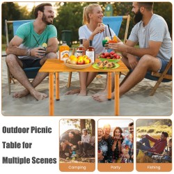 Taitettava retkipöytä kantolaukulla ulkoiluun ja piknikille