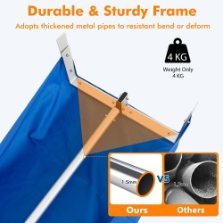 Lumityökalu pyörillä, säädettävä korkeus, hopea, monikäyttöinen