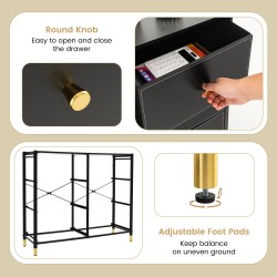 Musta kangaslipasto makuuhuoneeseen, 3-tasoinen metallirungolla