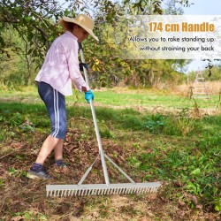 Kestävä alumiininen maisemointiharava 91 cm leveällä haravapäällä