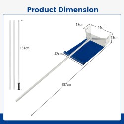 Alumiininen lumirauta katolle, 624 cm, hopea