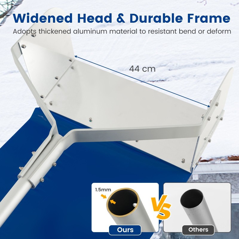 Alumiininen lumirauta katolle, 624 cm, hopea