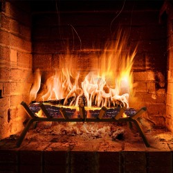 Ulkotakka halkoteline 7 terästangolla musta