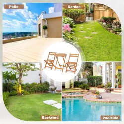 Kolmen osan taitettava akaasiapuu bistrosetti ulkokäyttöön