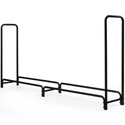 Metallinen kaminapuuteline musta suuri kapasiteetti säänkestävä