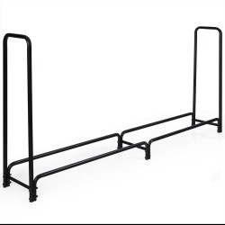 Metallinen kaminapuuteline musta, suuri kapasiteetti, säänkestävä