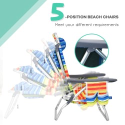 Kolmiosainen värikäs rantatuoli- ja pöytäsarja ulkokäyttöön