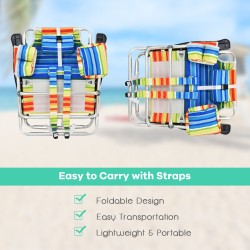 Kolmiosainen värikäs rantatuoli- ja pöytäsarja ulkokäyttöön